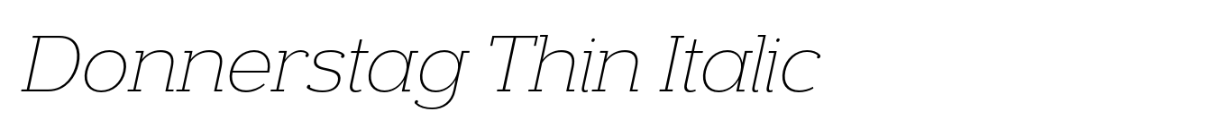 Donnerstag Thin Italic